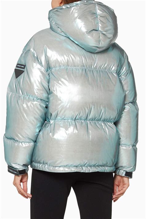 baby blue prada puffer|prada puffer jackets.